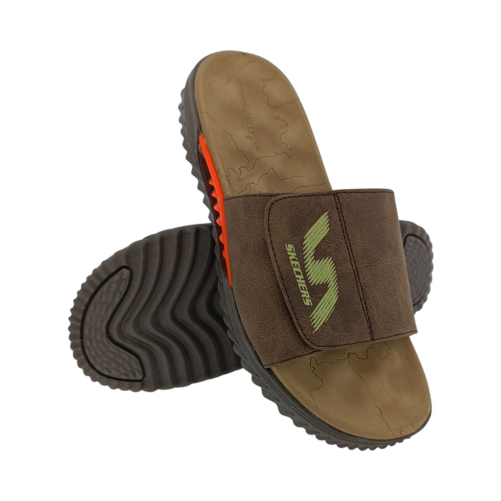 SKECHERS 2015 BROWN MENS SLIPPER