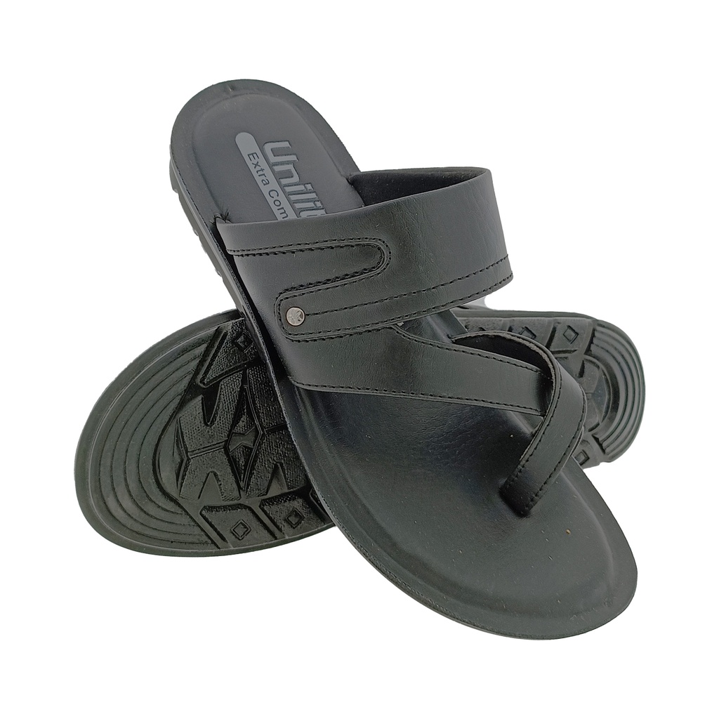 UNILITE FUNKY-02BLACK MENS CHAPPAL