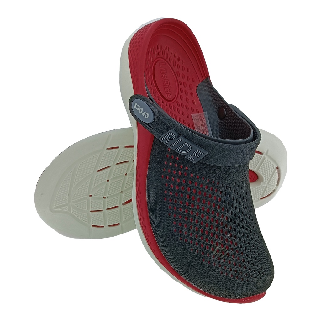 MENS CROSS STYLE SANDAL BLACK/RED