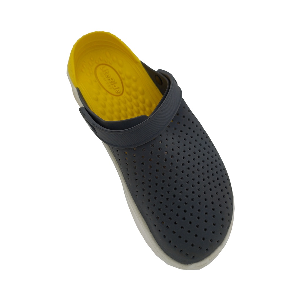 MENS CROCS SANDAL GREY/YELLOW