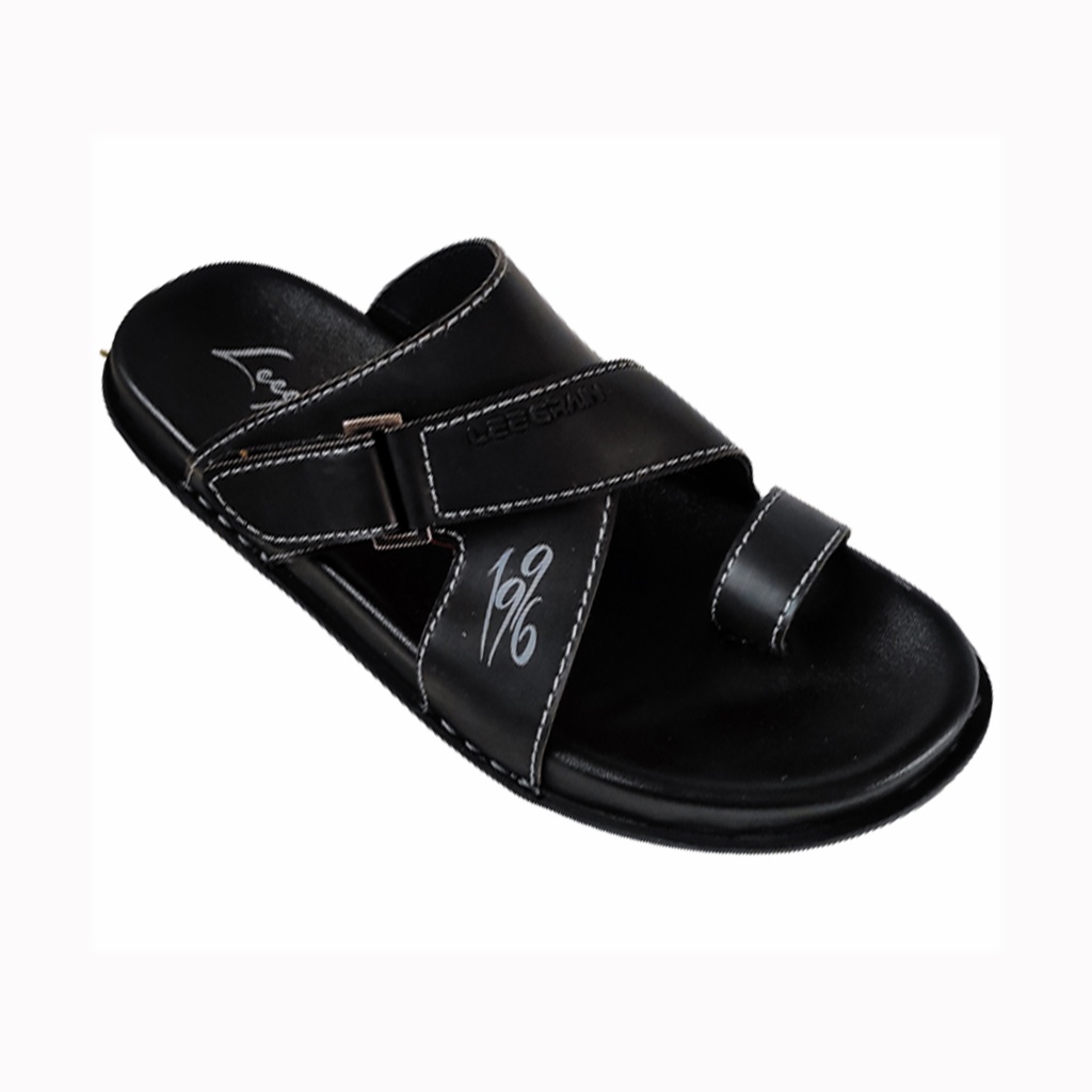 LEE GRAIN MEN'S CASUAL CHAPPAL BLACK