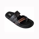 IDDI MEN'S CASUAL CHAPPAL BLACK/TAN