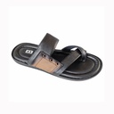 IDDI MEN'S CASUAL CHAPPAL BLACK/TAN