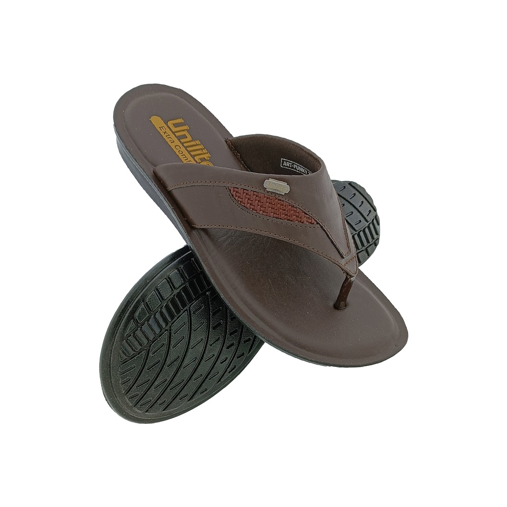 UNILITE FUNKY-27 BROWN MENS V-BELT CHAPPAL