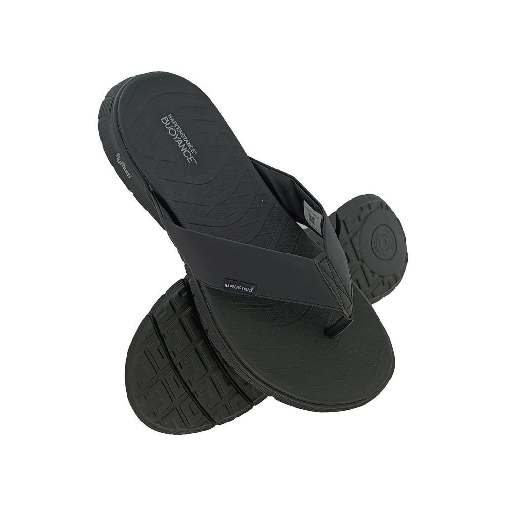 HAPPENSTANCE COLT1 BLACK MENS V-BELT SLIPPER