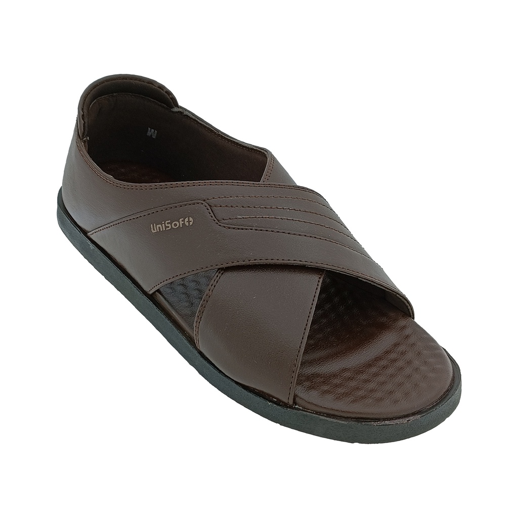 UNISOFT MANTRI BROWN MENS CROSS PATO SANDAL
