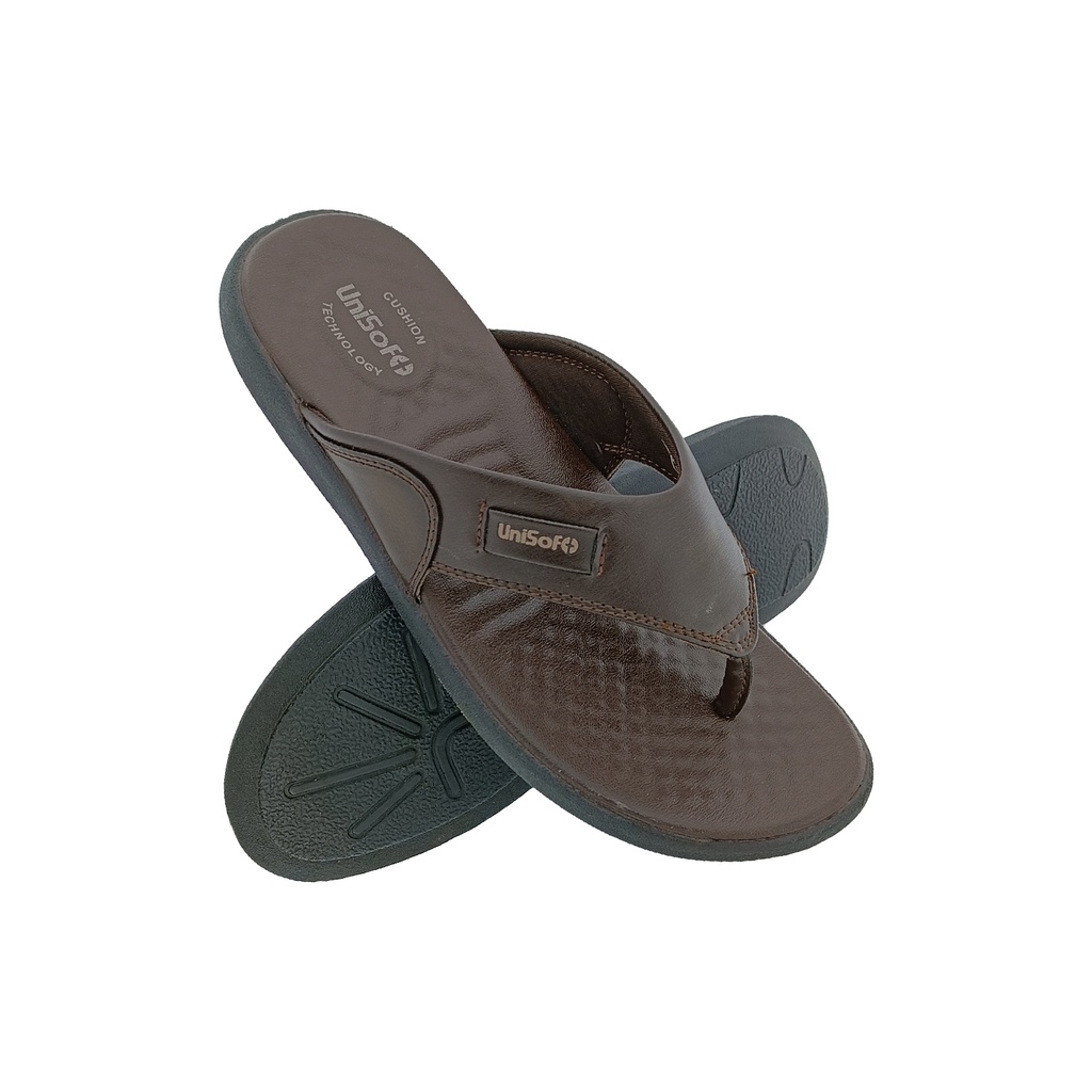 UNISOFT 527-111U BROWN MENS V-BELT CHAPPAL