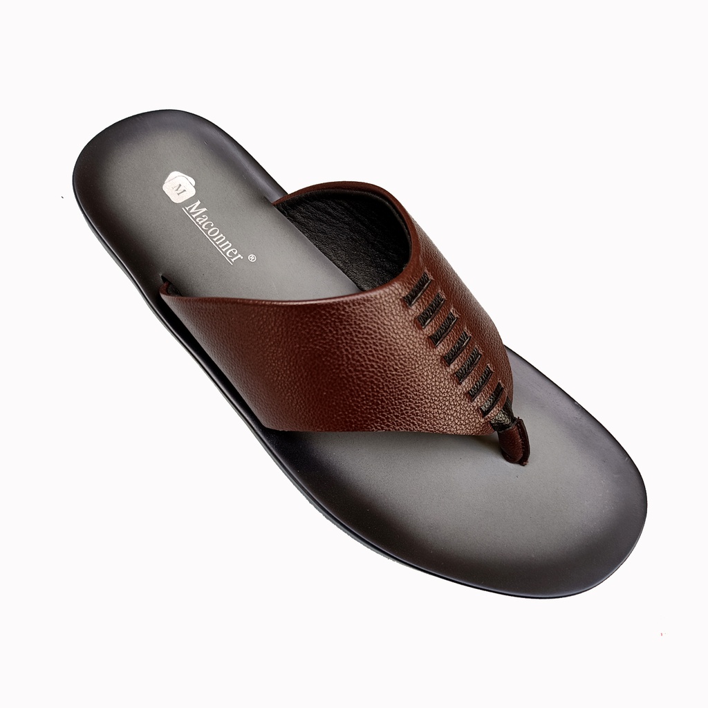 MACONNER MEN'S CASUAL CHAPPAL BLACK