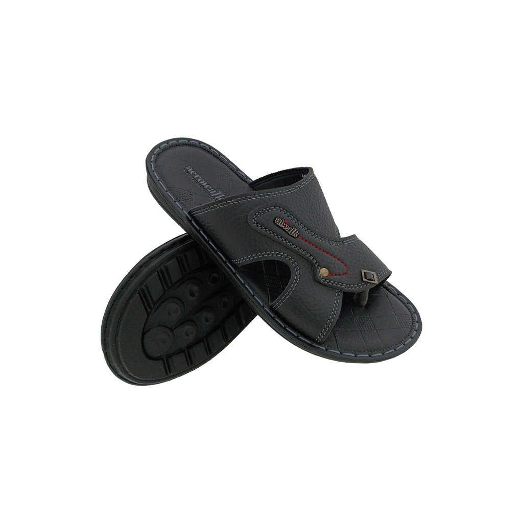 AEROWALK NT03 BLACK MENS CHAPPAL