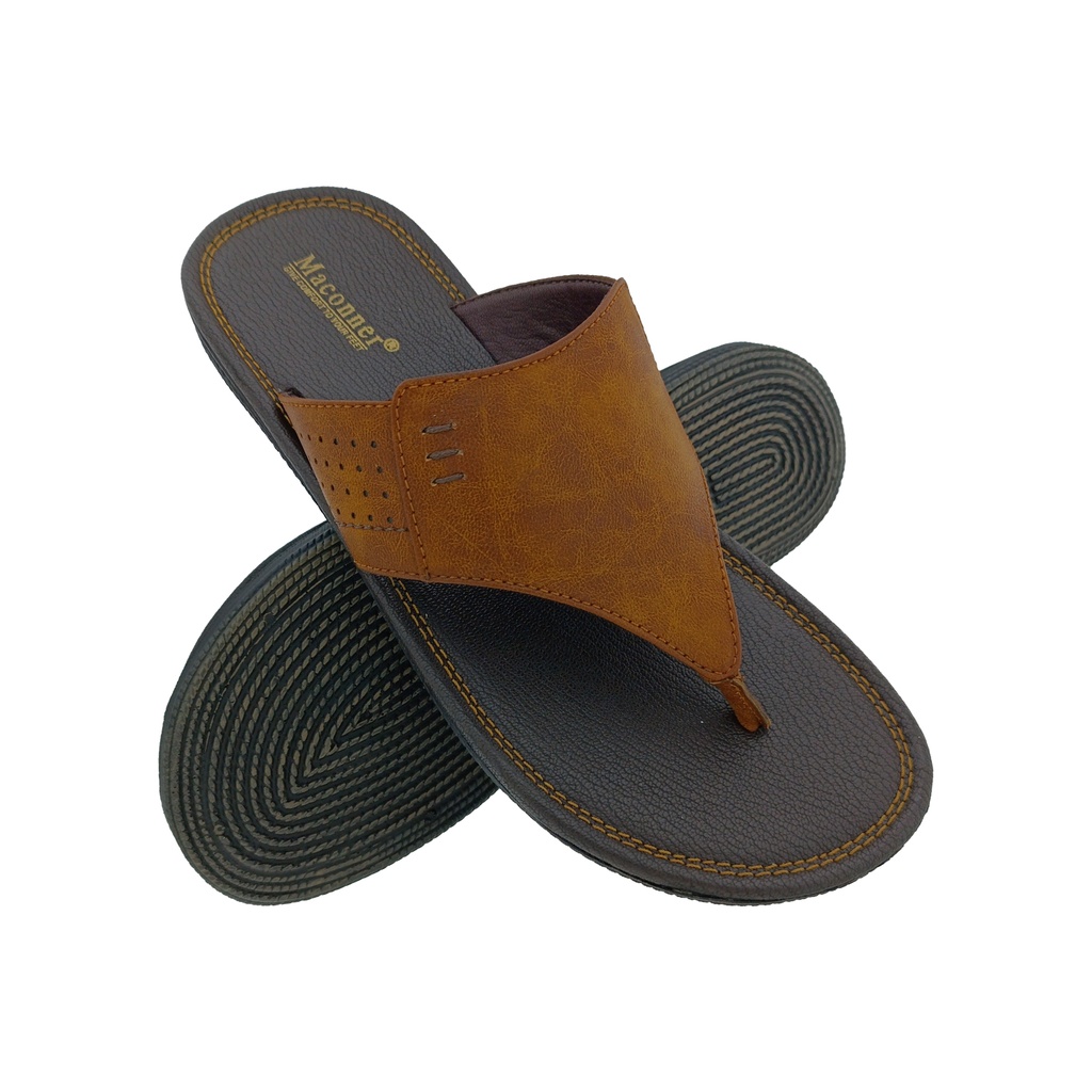 MACONNER 5641 TAN MENS V-BELT CHAPPAL