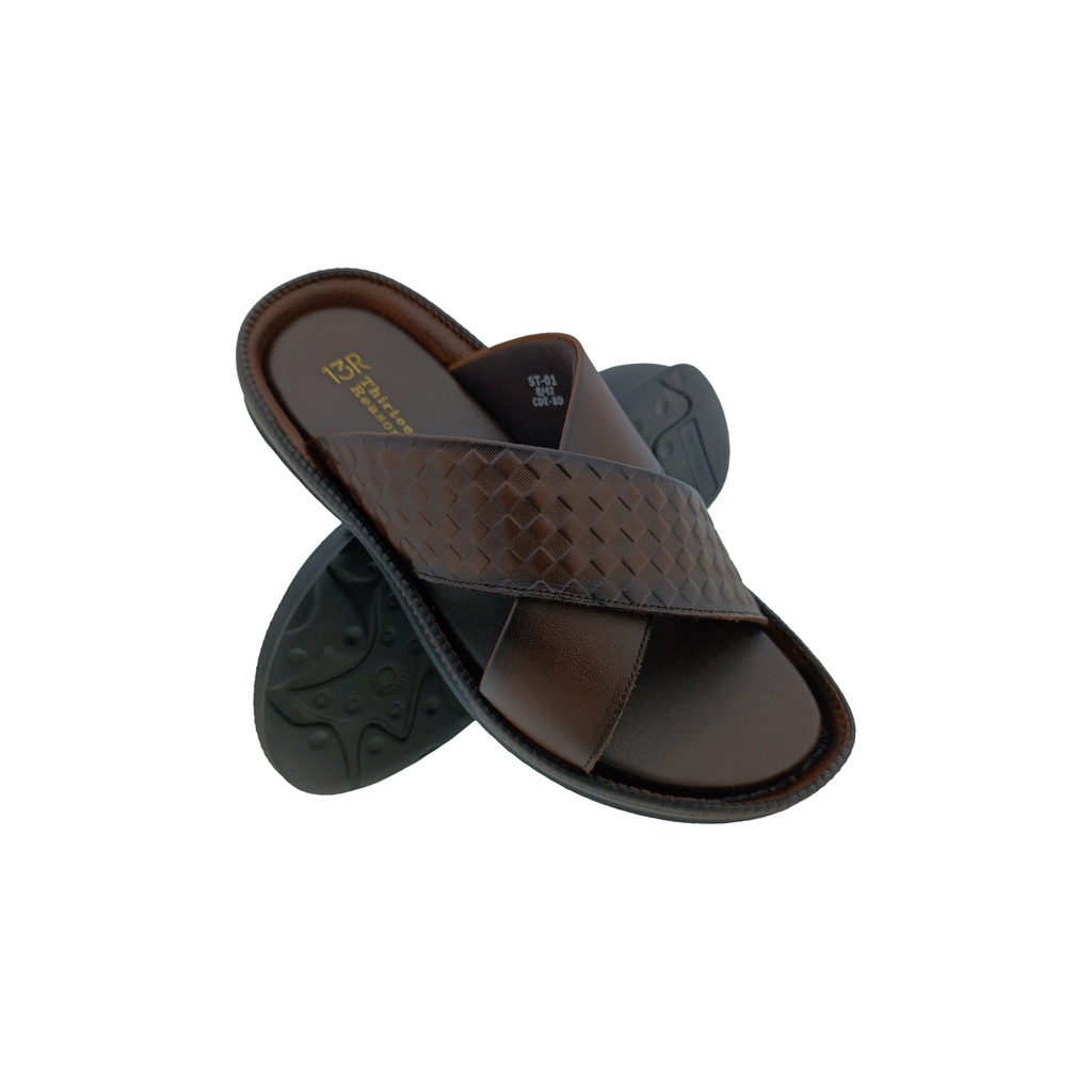 13REASONS ST-01 BROWN MENS CROSS PATO CHAPPAL