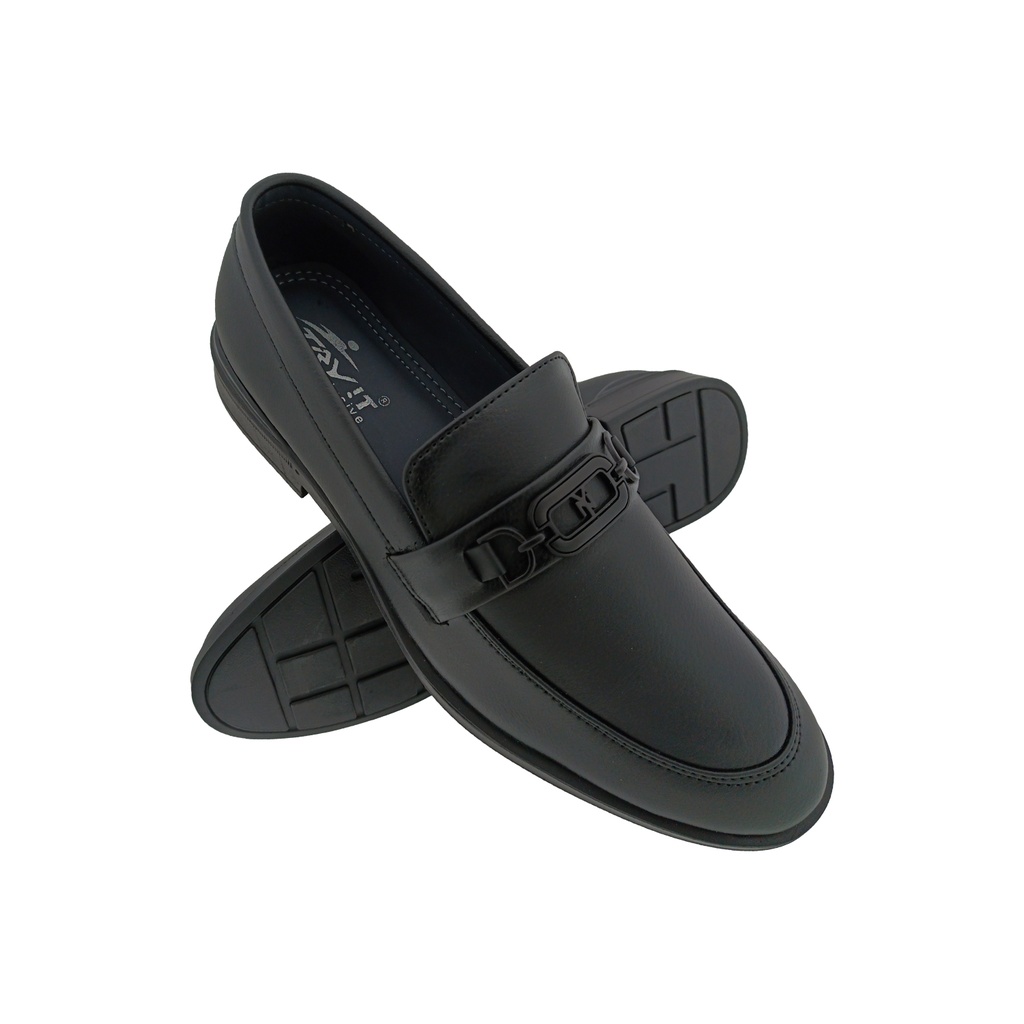 TRYIT 3404 BLACK MENS POINT LOAFER