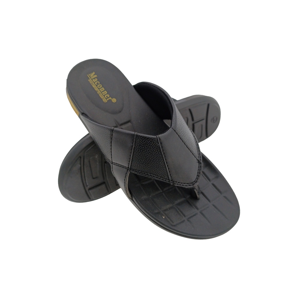 MACONNER 4208 BLACK MENS V-BELT CHAPPAL