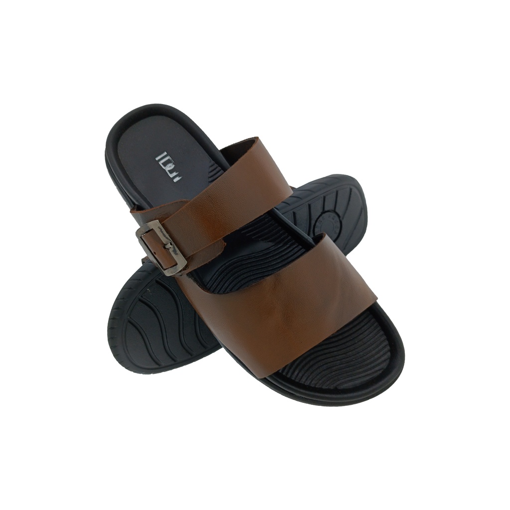 IDDI 8004 TAN/BLACK MENS CHAPPAL