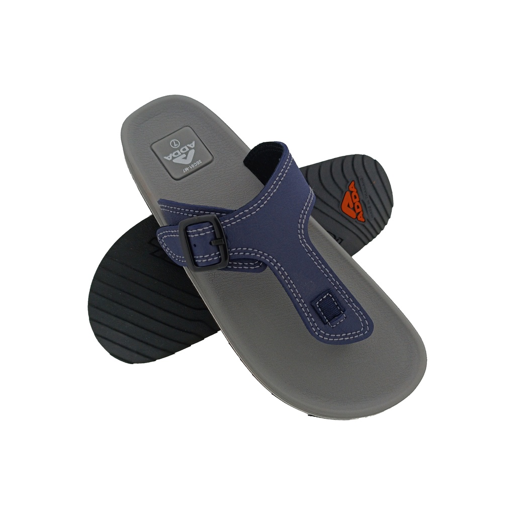 ADDA LIFE-1 GREY/NAVY MENS CHAPPAL