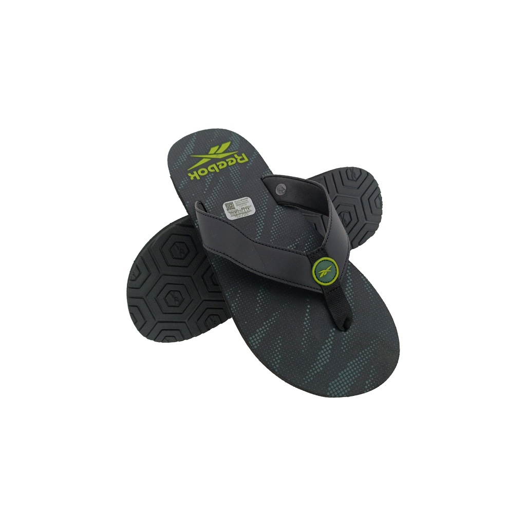 REEBOK RMSEOA0254 BLACK/GREEN MENS V-BELT SLIPPER