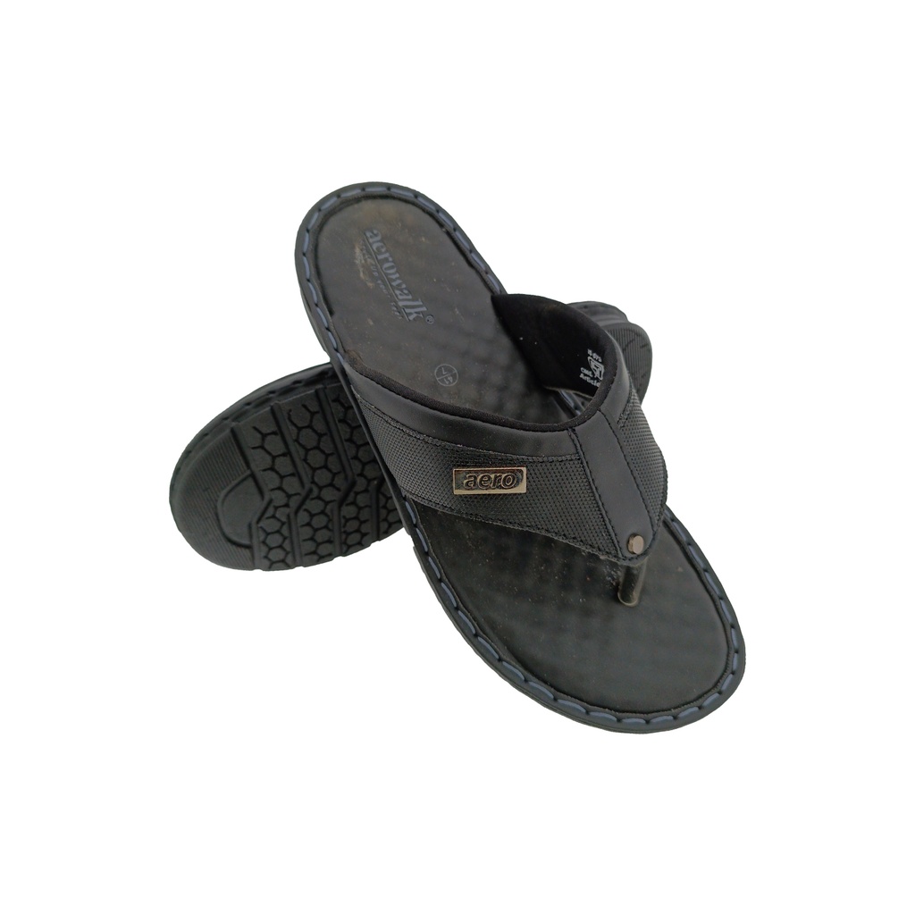 AEROWALK SF-16 BLACK MENS V-BELT CHAPPAL