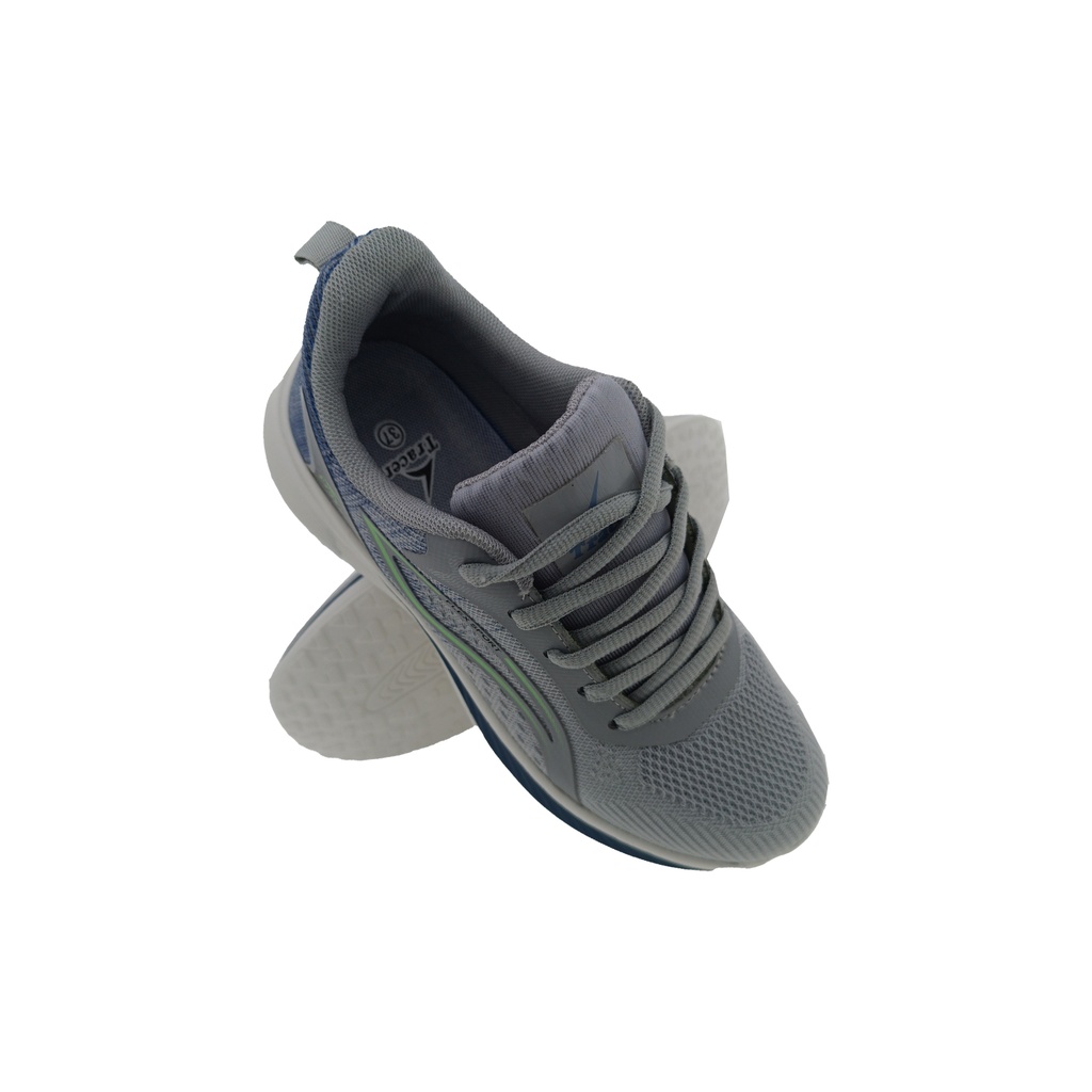 TRACER FLEEK-L-1951 LT.GREY/BLUE UNISEX LACEUP SPORTS SHOE