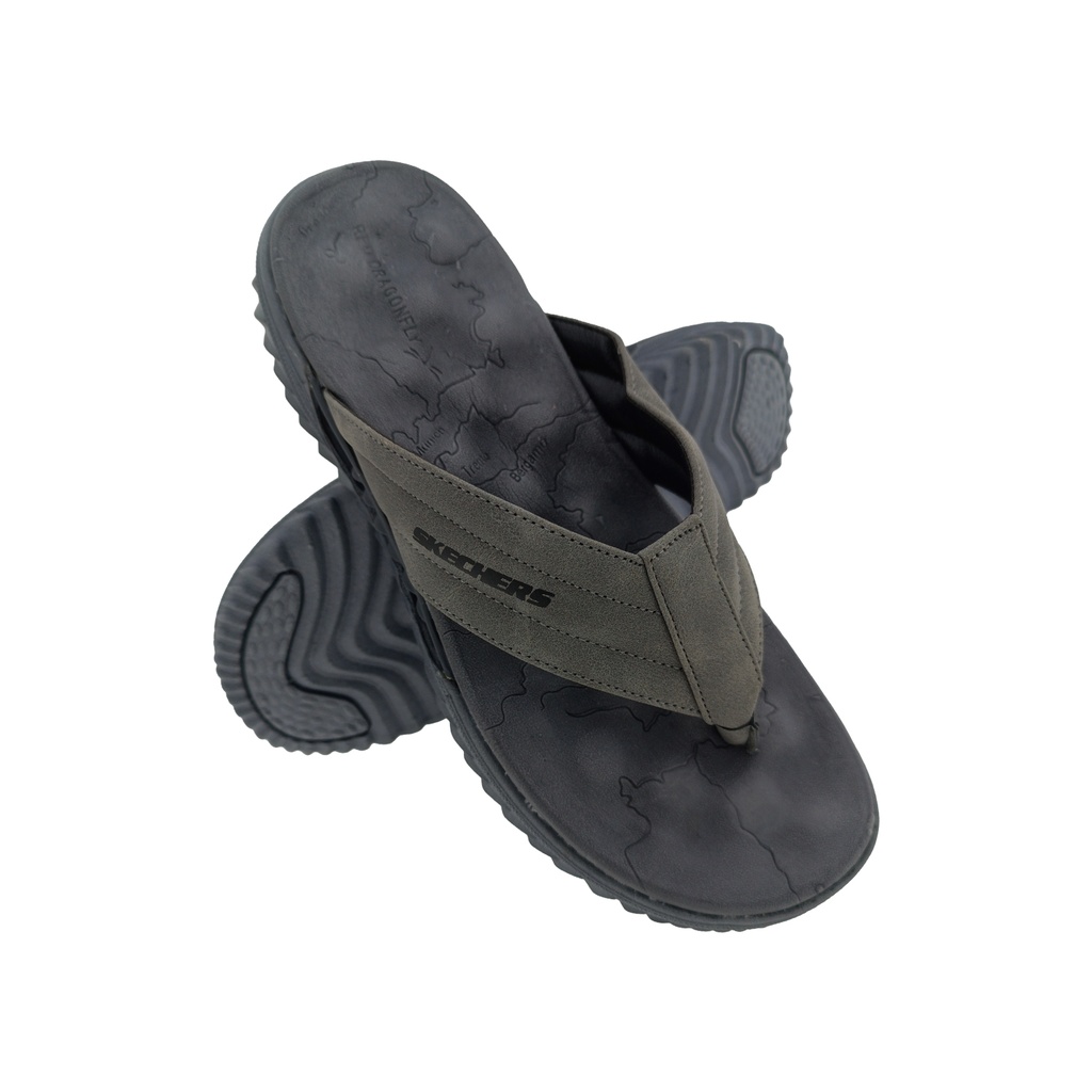 MENS 6001 GREY V-BELT SLIPPERS