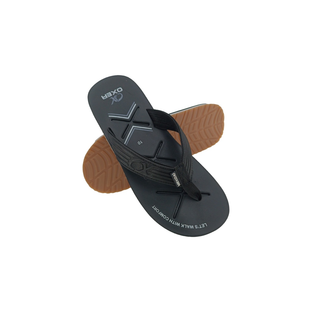 OXER THUNDER BLACK MENS V-BELT SLIPPER