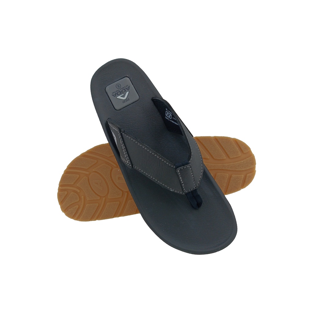 ADDA BENZ-1 FULL BLACK MENS V-BELT SLIPPER