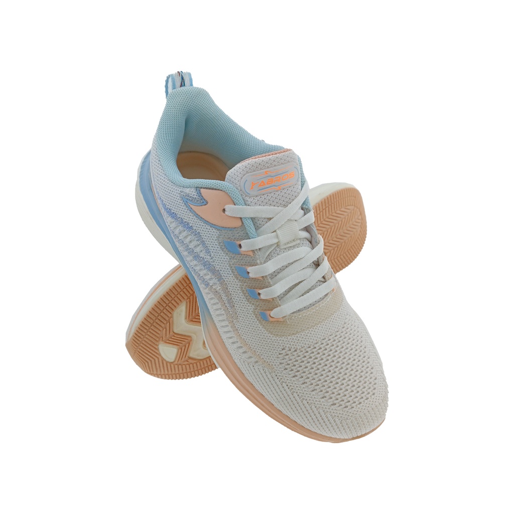 ABROS ASSL0209 OFFWHITE/PEACH UNISEX LACEUP SPORTS SHOE