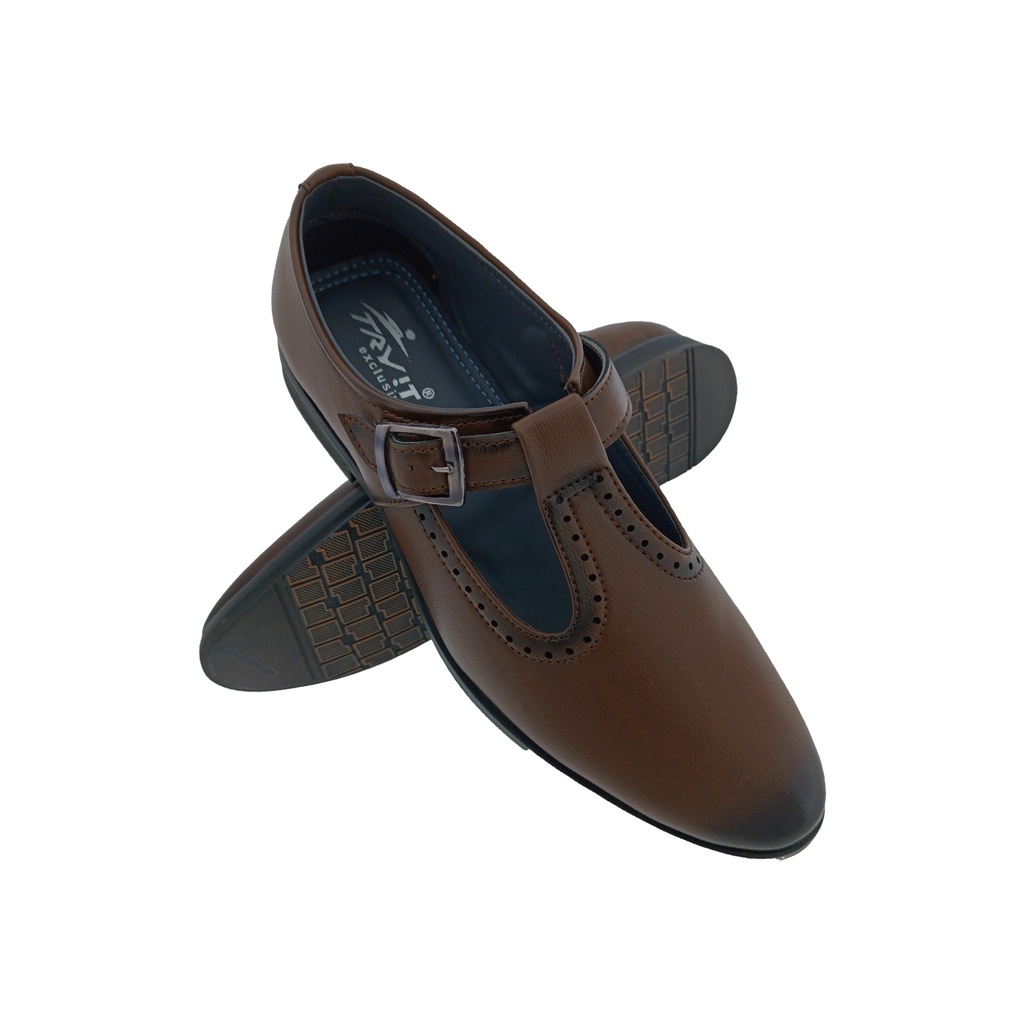 TRYIT 3805 BROWN MENS TRADITIONAL SANDAL