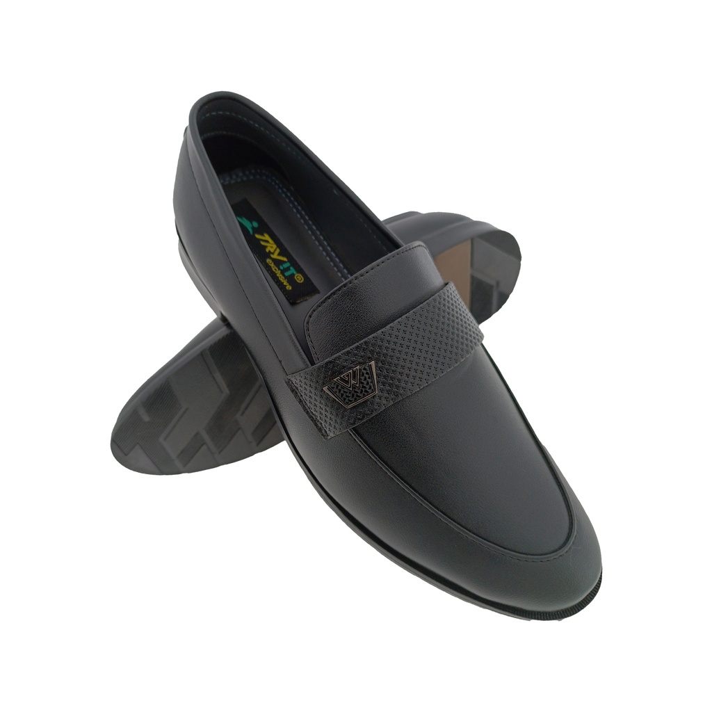 TRYIT 2132 BLACK MENS POINT LOAFER