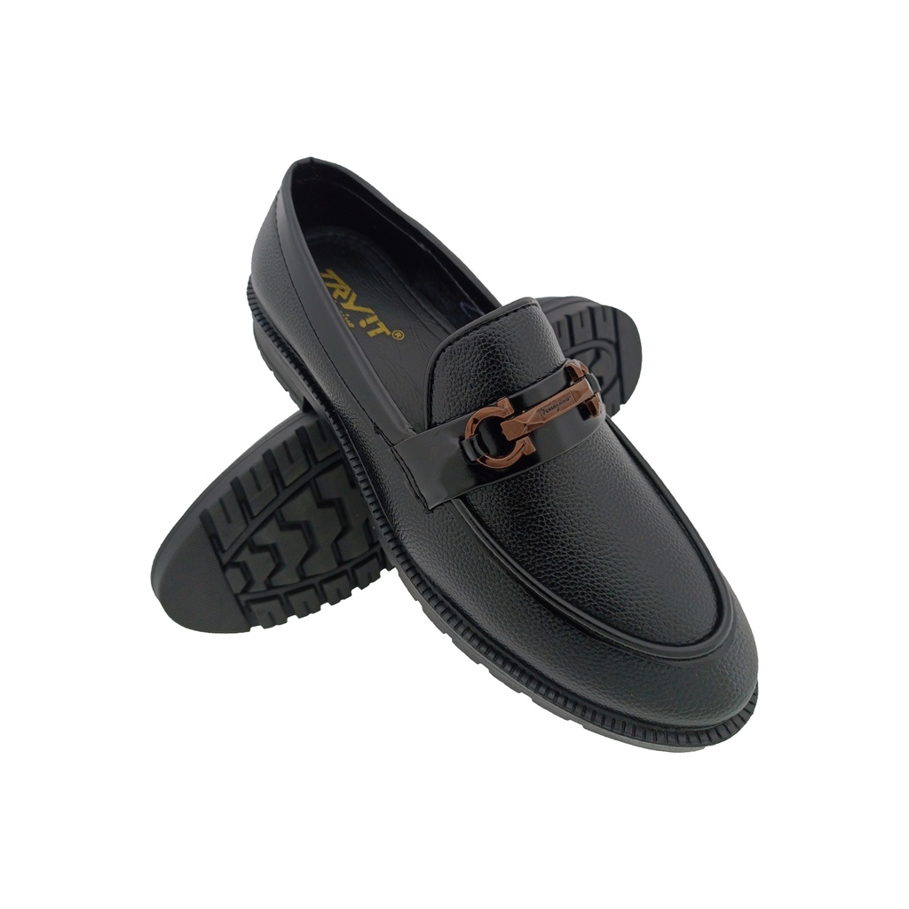 TRYIT 5810 BLACK MENS PANNYLOAFER