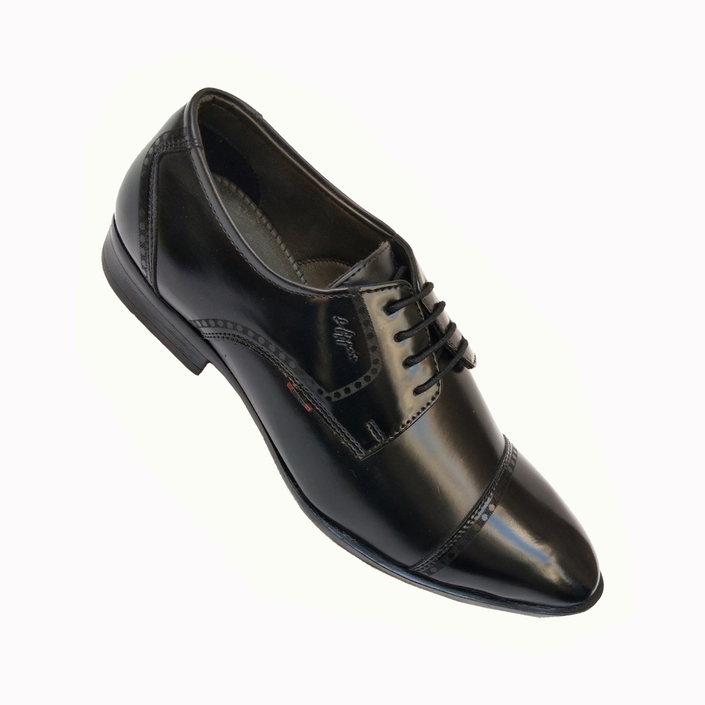 TRY IT MEN'S FORMAL MIRROR SHINE SHOE BLACK