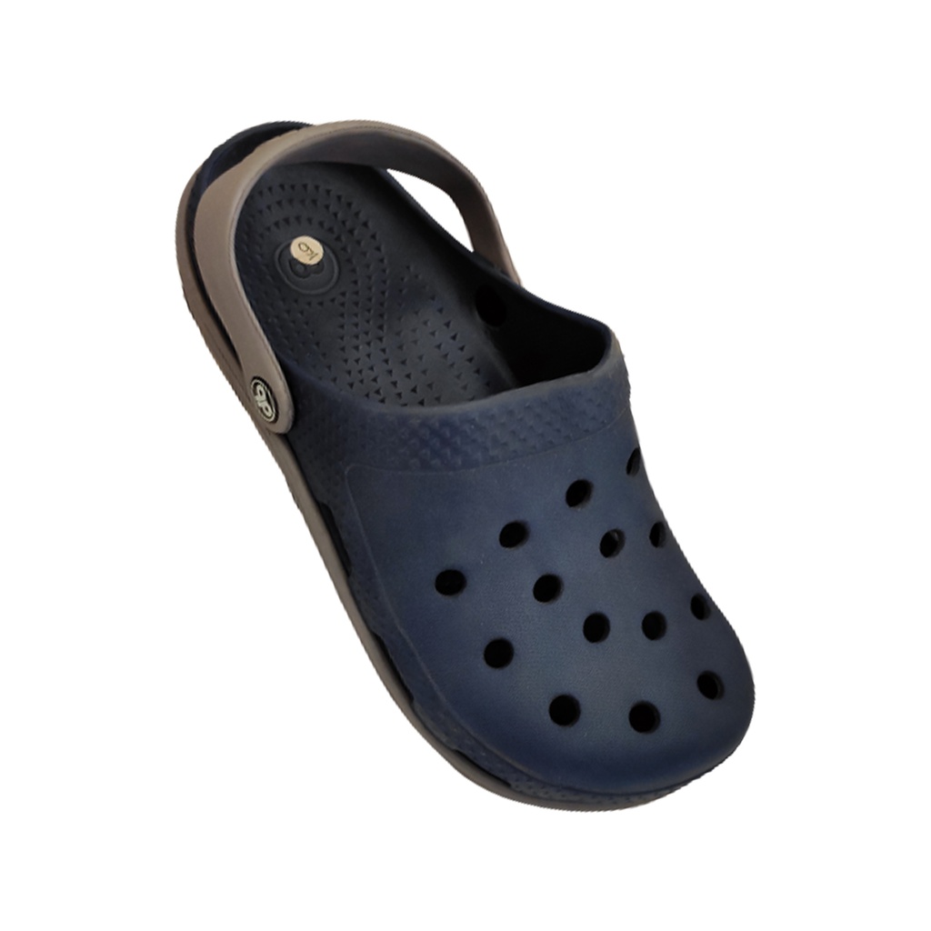 BONKERS MEN'S RAIN WEAR CROCS STYLE SANDAL BLUE