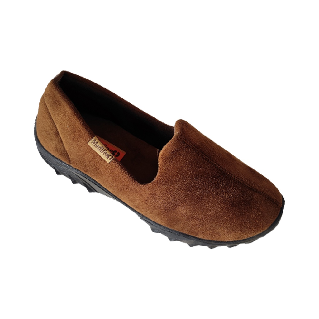 MEDIFEET MF700 MEN'S CANWAS CASUAL SLIP ON SHOE TAN