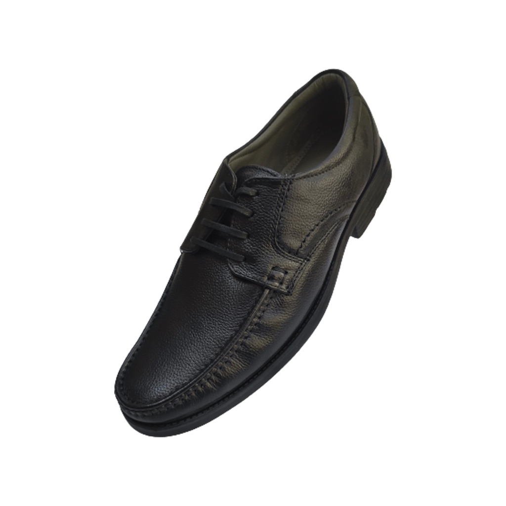 H.PUPPIS MEN'S LEATHER SHOE BLACK