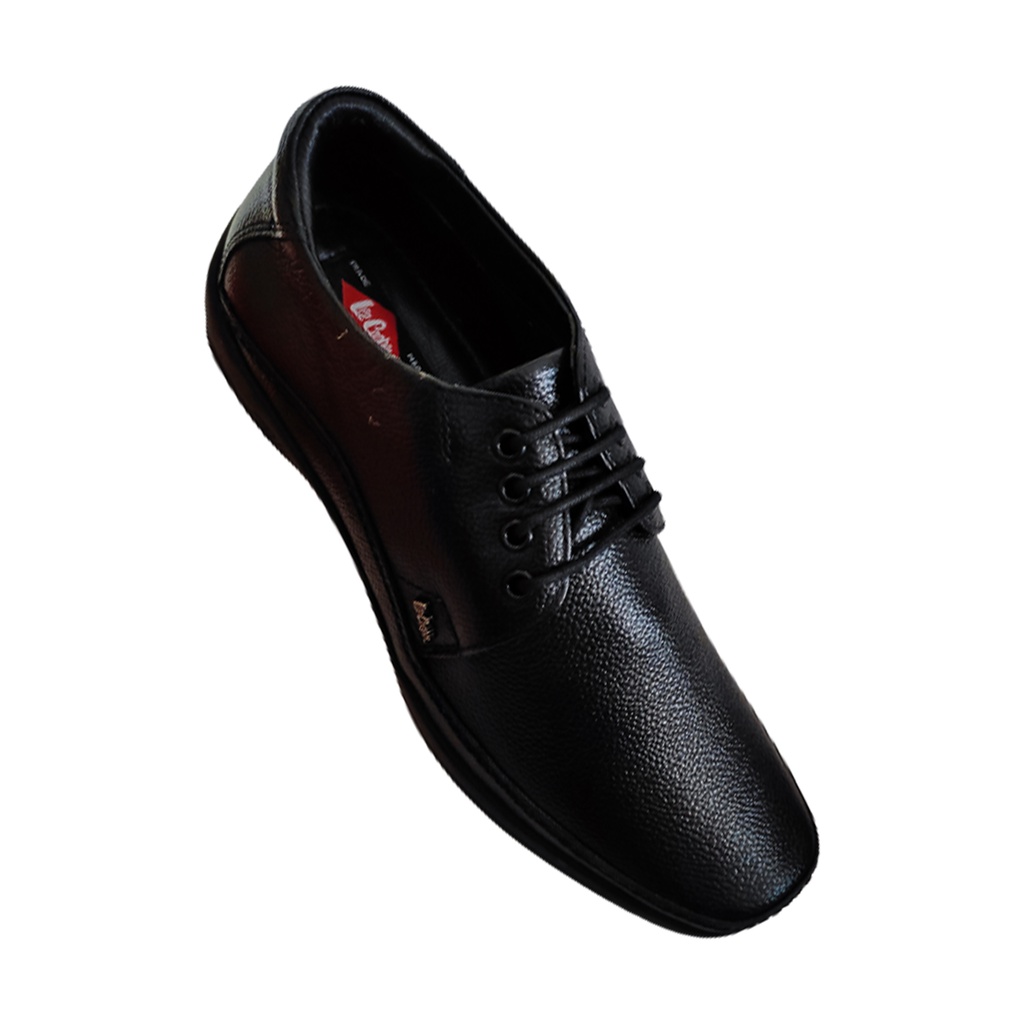 LEE COOPER MEN'S LEATHER SHOE BLACK