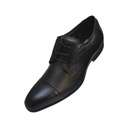 HITZ MEN'S LEATHER SHOE BLACK