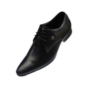 SHOEZAR MEN'S LEATHER SHOE BLACK