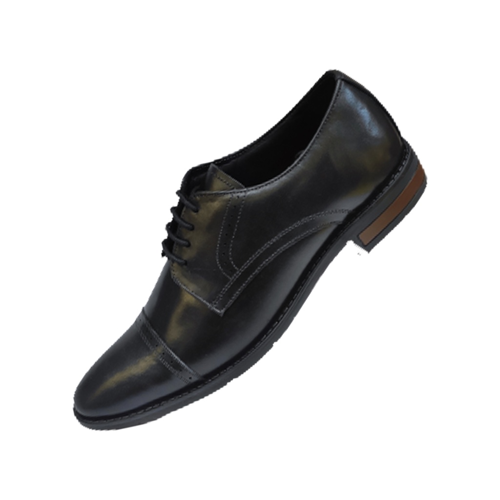 WOOD ACTIVE MEN'S LEATHER SHOE BLACK | Chakhdi