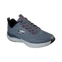 SKECHERS 232031  MEN'S SPORT SHOE GREY/RED