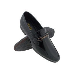 [E1065] SHOOEZ 2035 BLACK MENS POINT LOAFER