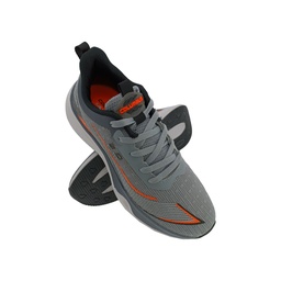 [SP1156] COLUMBUS 3.D L.GREY/F.ORANGE MENS LACEUP SPORTS SHOE