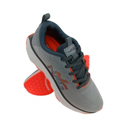 [SP1155] COLUMBUS PLAYBOY L.GREY/F.ORANGE MENS LACEUP SPORTS SHOE