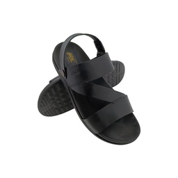 [S140] HITZ 6787 BLACK MENS LEATHER SANDAL