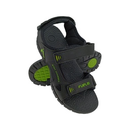 [S142] FUEL RAMBO-04 BLACK/P.GREEN MENS SPORTS SANDAL