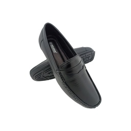 [E1126] JACK ARROW LTR-8003 BLACK MENS BAODER LOAFER