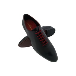 [L144] HANDCRAFTED HS112 BLACK MENS LACEUP CASUEL SHOE