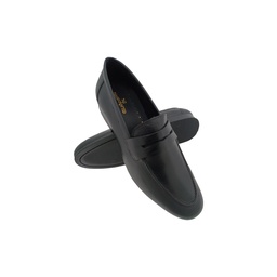 [B716] HANDCRAFTED VK128 BLACK MENS POINT LOAFER
