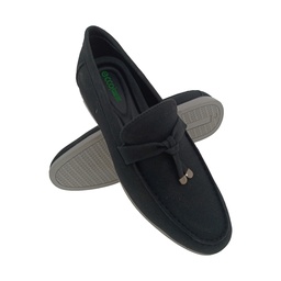 [E1152] ECCO/COMFORT PIANYA:02 BLACK MENS BUFF POINT LOAFER