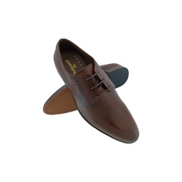 [D072] HANDCRAFTED HS111 D.TAN MENS LACEUP SHOE