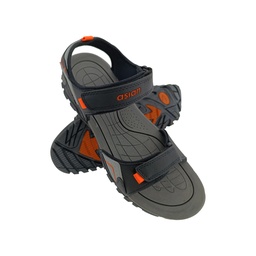 [SS116] ASIAN PRESTIGE-52 BLACK/ORANGE MENS SPORTS SANDAL
