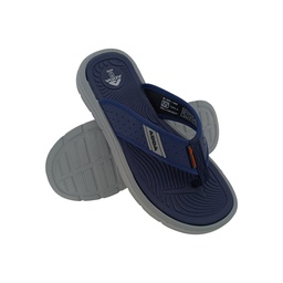 [CC880] ADDA TIME-02 NAVY/LT.GREY MENS V-BELT SLIPPER